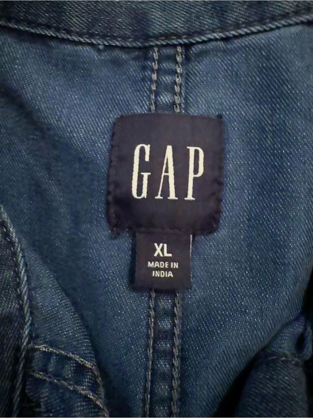 EUC GAP Dark Navy Denim Shirt Dress - women’s XL - Picture 5 of 11